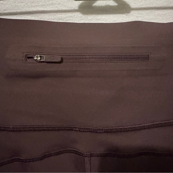 Lululemon Speed Light Yoga Leggings Brown with Pink Stripes Size 8 Excellent - Picture 12 of 13